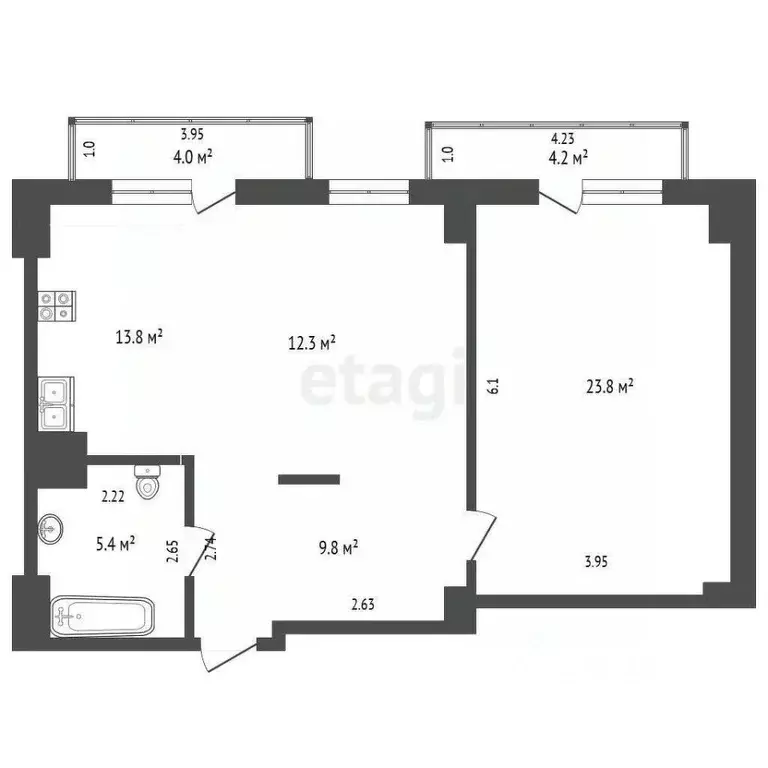 2-к кв. Самарская область, Самара ул. Буянова, 120 (73.3 м) - Фото 2