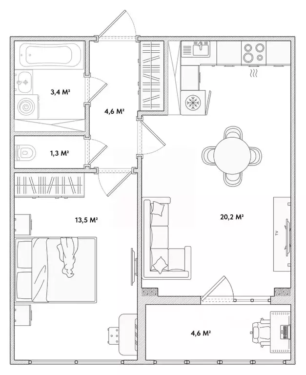 1-к кв. Орловская область, Орел Раздольная ул., 29 (43.0 м) - Фото 1