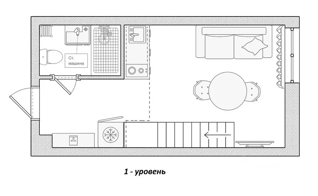 Студия Москва Нижегородская ул., 32С3 (25.9 м) - Фото 1