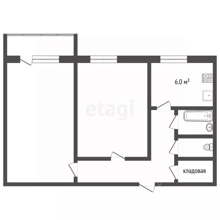 2-к кв. Архангельская область, Архангельск ул. 23-й Гвардейской ... - Фото 1