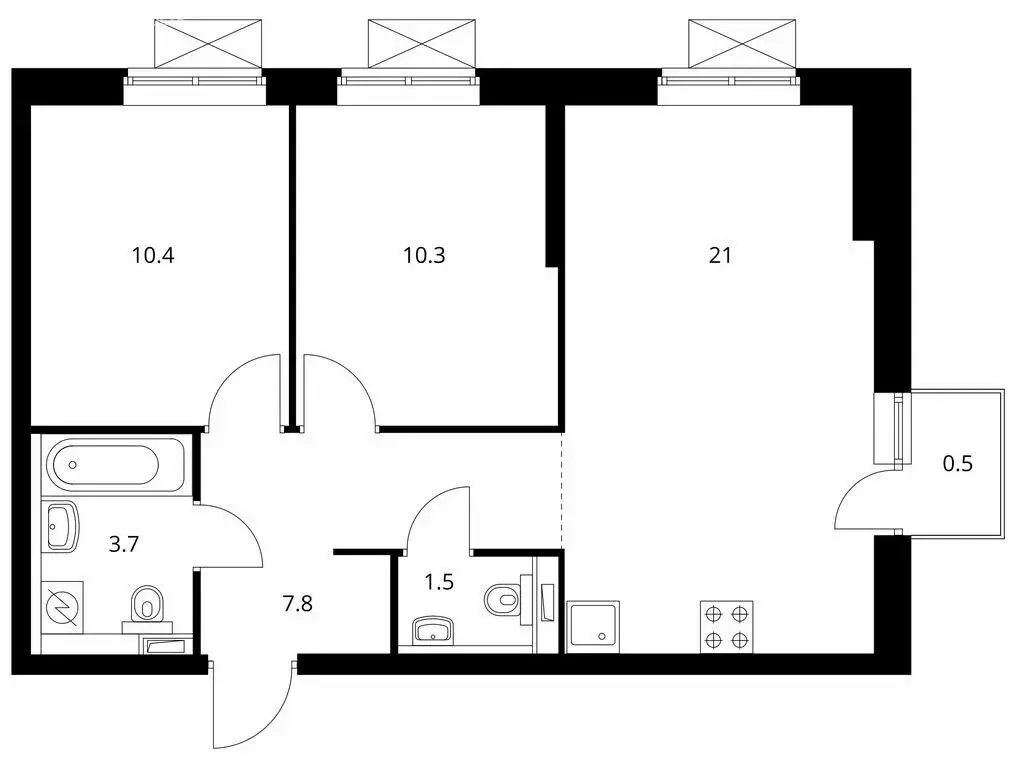 Квартира-студия: Владивосток, ЖК Снежный Парк, 3 (20 м) - Фото 1