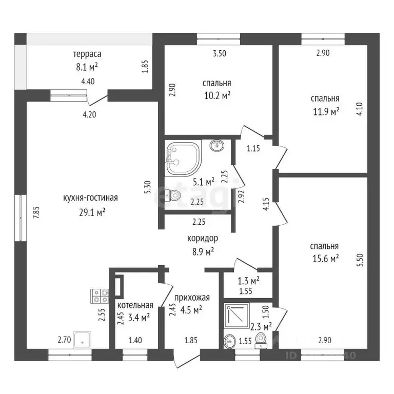 Дом в Тюменская область, Нижнетавдинский муниципальный округ, д. ... - Фото 2