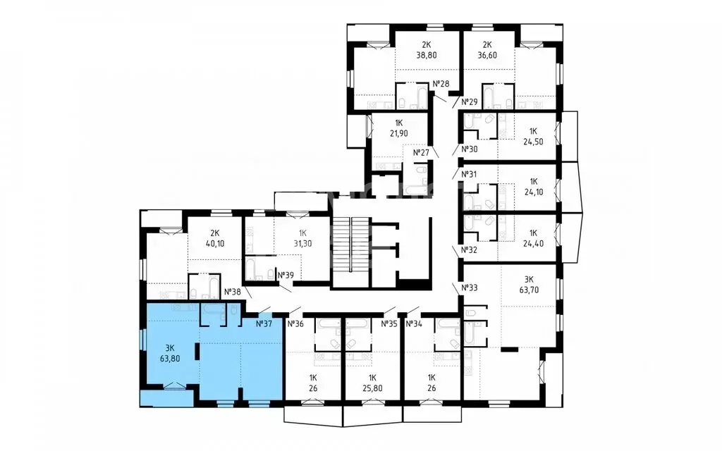 3-комнатная квартира: Барнаул, улица Никитина, 12 (63.8 м) - Фото 1