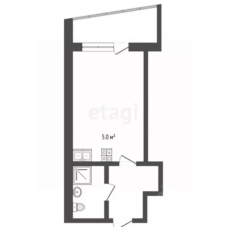 Студия Севастополь ул. Челюскинцев, 49 (20.2 м) - Фото 2
