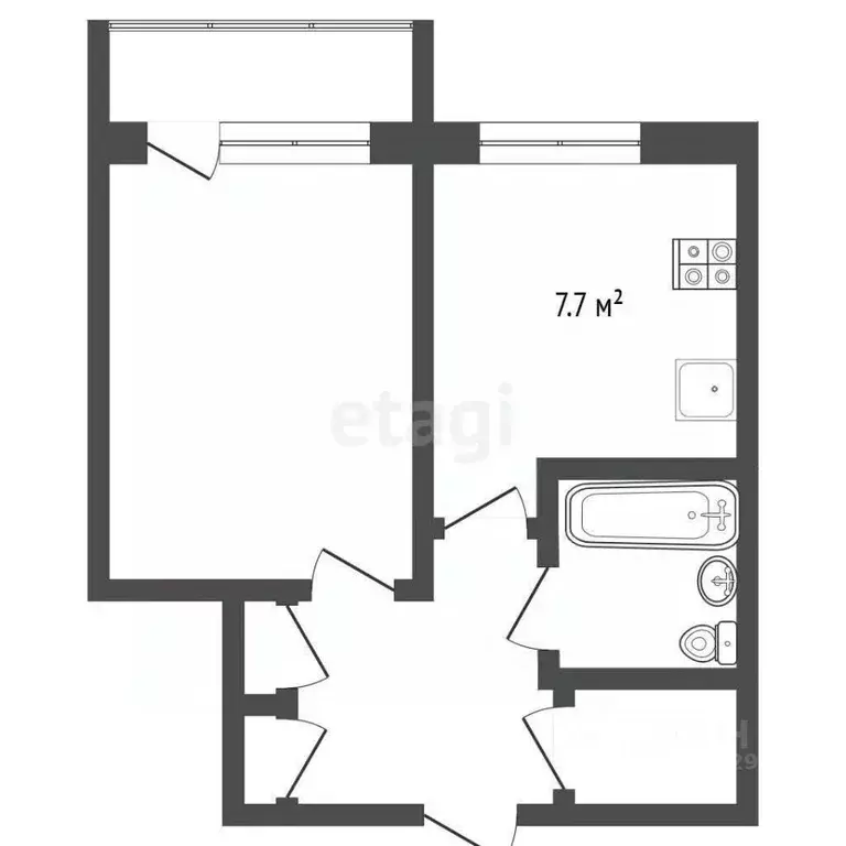 1-к кв. Архангельская область, Новодвинск ул. Советов, 35к2 (28.5 м) - Фото 1