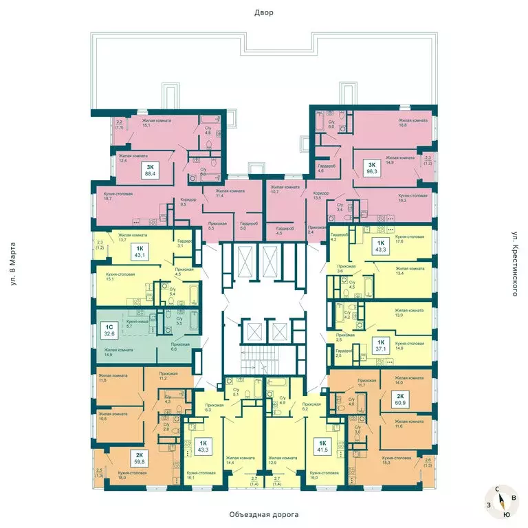 1-комнатная квартира: Екатеринбург, улица 8 Марта, 197 (37.1 м) - Фото 1