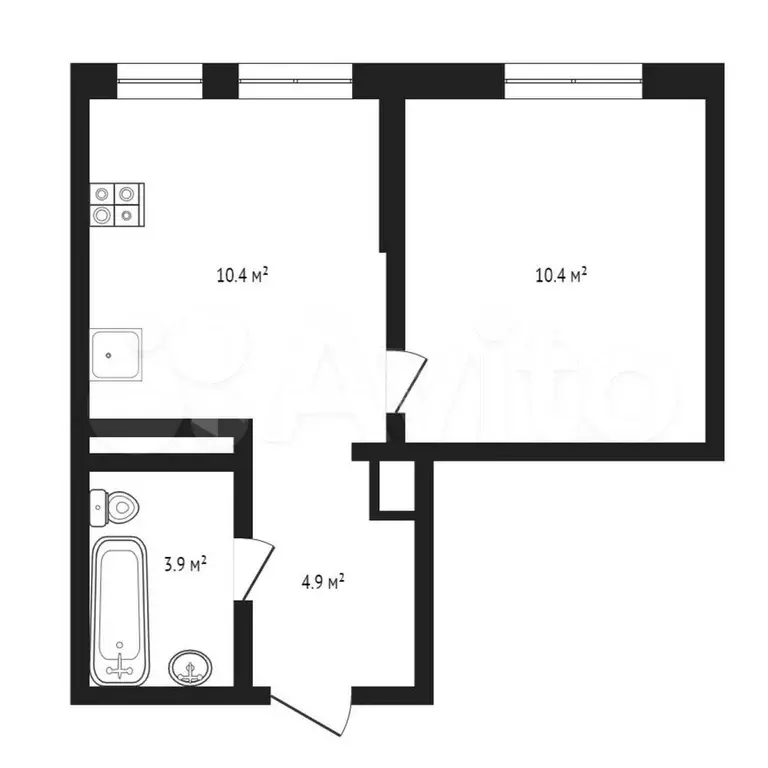 1-к. квартира, 30 м, 3/16 эт. - Фото 0
