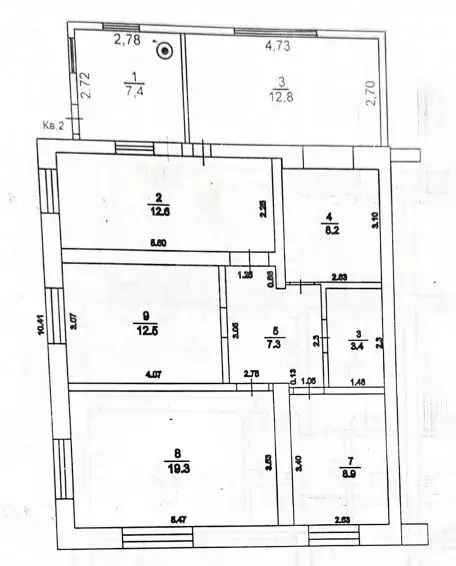 4-к. квартира, 92 м, 1/1 эт. - Фото 0