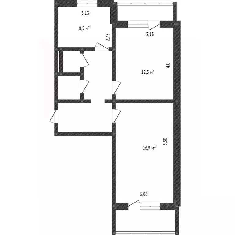 2-к кв. Белгородская область, Белгород Славянская ул., 7 (51.2 м) - Фото 2