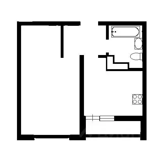 Квартира, 1 комната, 42 м - Фото 1