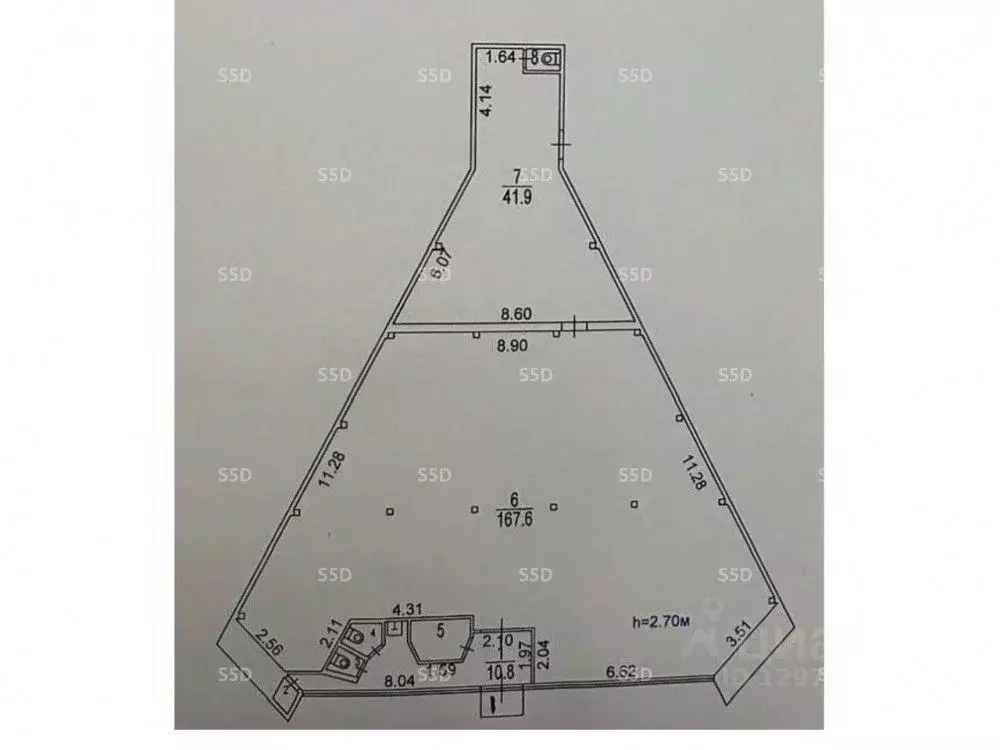 Помещение свободного назначения в Москва Рязанский просп., 32К1 (227 ... - Фото 2