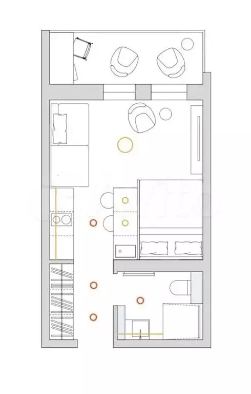 Квартира-студия, 24 м, 21/23 эт. - Фото 0