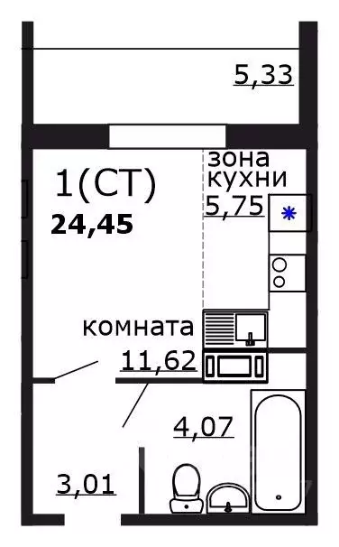 Студия Челябинская область, Челябинск Краснопольская Площадка 1 ... - Фото 1