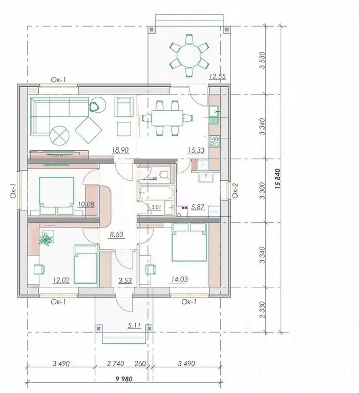 Дом в Тверская область, Калининский муниципальный округ, с. Бурашево ... - Фото 2
