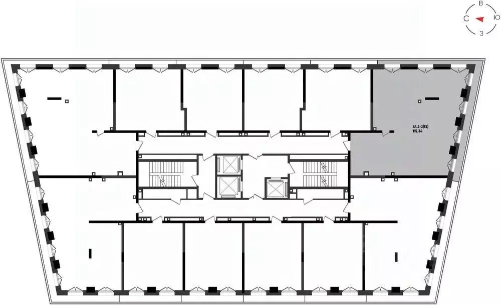 3-к кв. Татарстан, Казань Яналиф жилой комплекс (115.34 м) - Фото 1
