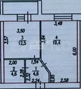 1-к. квартира, 41,1 м, 7/10 эт. - Фото 0