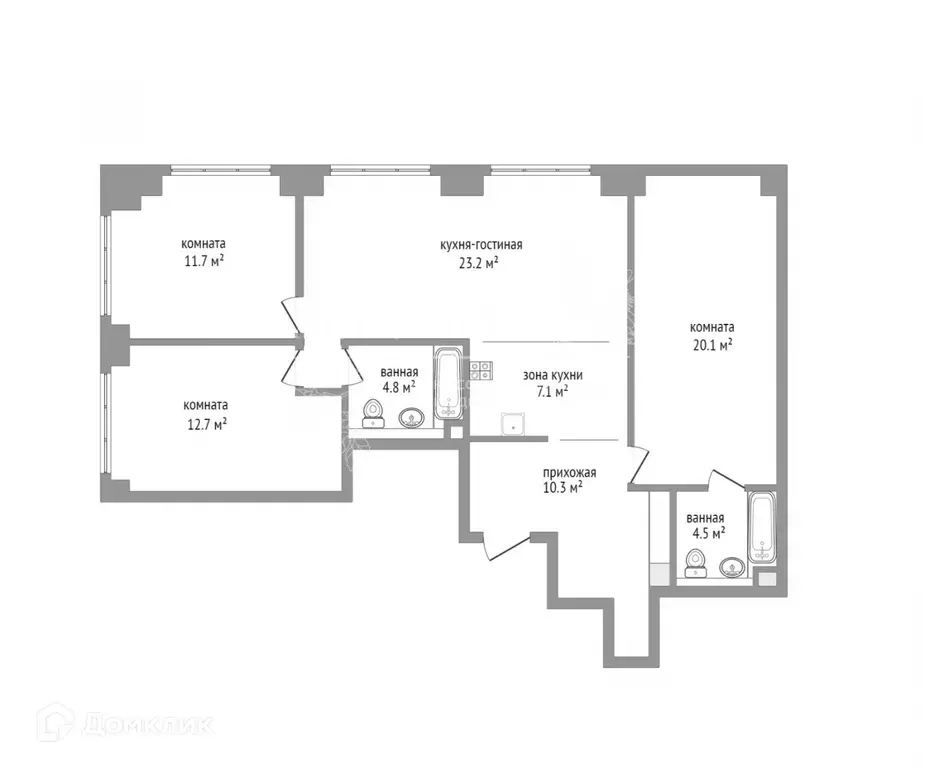 Продаётся 4-к квартира, 94.4 м - Фото 1