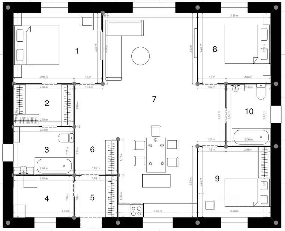 Дом в Татарстан, Лаишевский район, Столбищенское с/пос, с. Усады  (115 ... - Фото 2