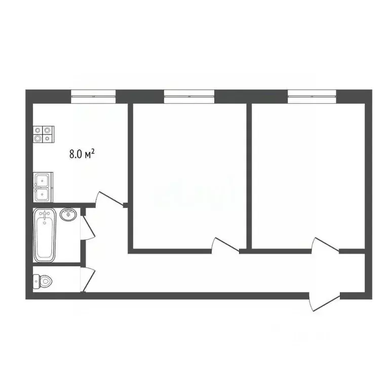 2-к кв. Ярославская область, Рыбинск Волочаевская ул., 38Б (47.1 м) - Фото 2