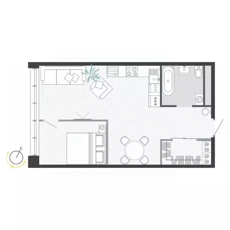 2-к кв. Приморский край, Владивосток ул. Нейбута (47.39 м) - Фото 0