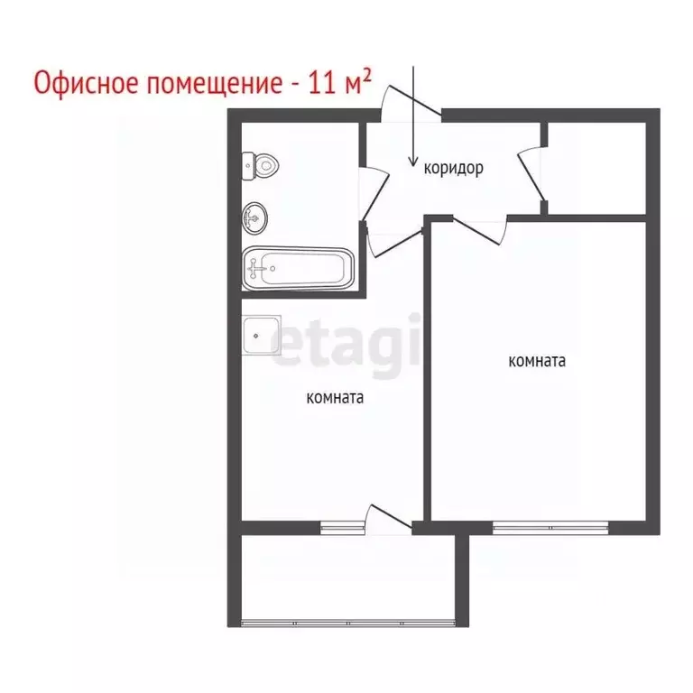 Офис в Свердловская область, Верхняя Пышма ул. Огнеупорщиков, 15 (11 ... - Фото 2