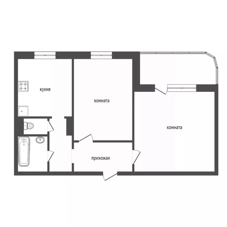 2-к кв. Красноярский край, Красноярск просп. Металлургов, 51 (54.0 м) - Фото 2