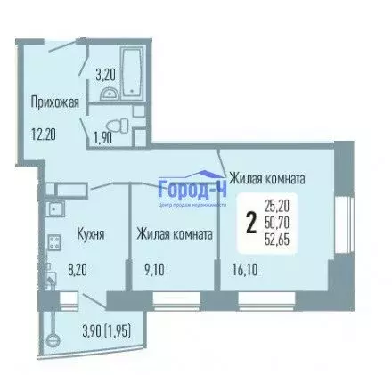 2-комнатная квартира: Чебоксары, улица Академика РАН Х.М. Миначева, ... - Фото 1