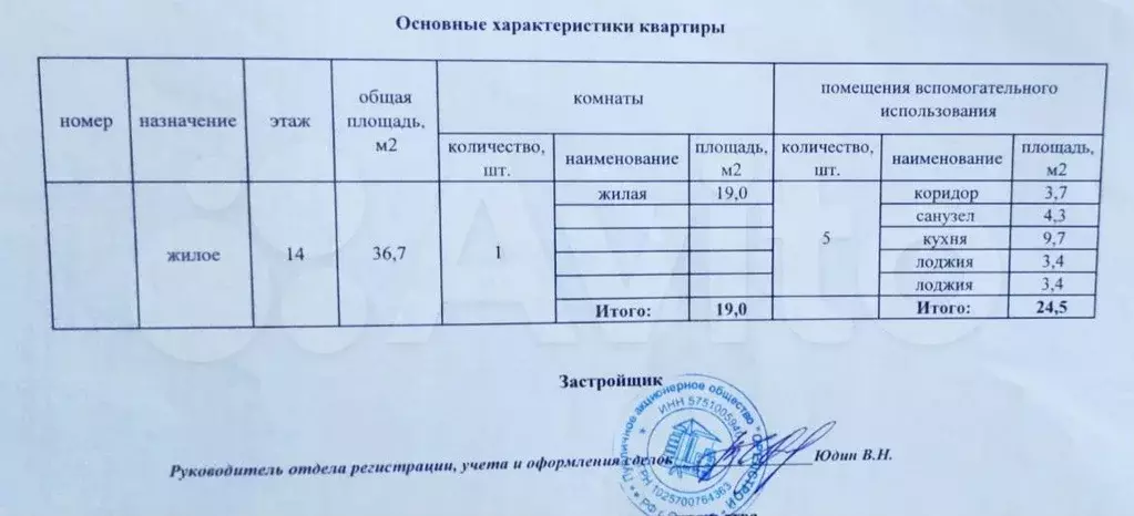 1-к. квартира, 36,7 м, 14/17 эт. - Фото 0