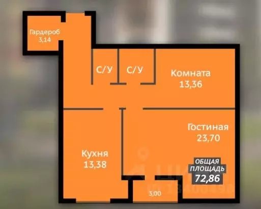 2-к кв. Тамбовская область, Тамбов проезд 1-й Школьный, 7 (72.86 м) - Фото 1