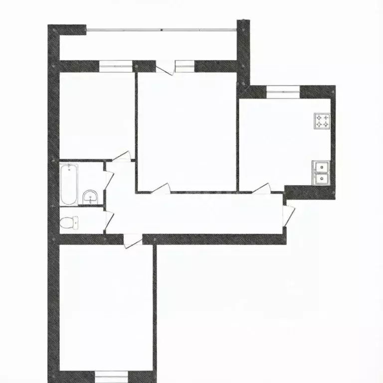3-к кв. Воронежская область, Воронеж Новосибирская ул., 59 (62.0 м) - Фото 2