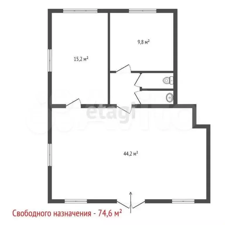 Продам помещение свободного назначения, 74.6 м - Фото 0