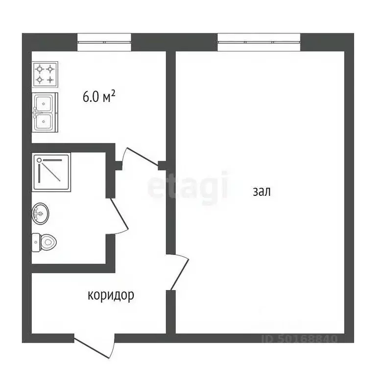 1-к кв. Саратовская область, Балашов ул. Орджоникидзе, 12Б (32.2 м) - Фото 2