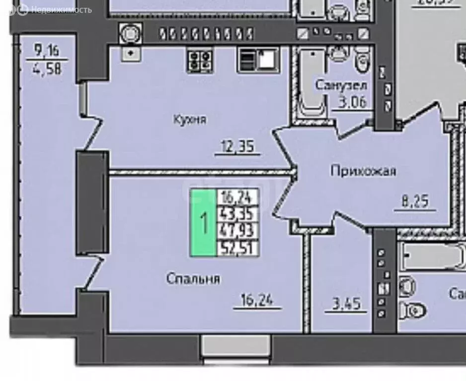 1-комнатная квартира: Йошкар-Ола, улица Баумана, 3 (47.9 м) - Фото 0
