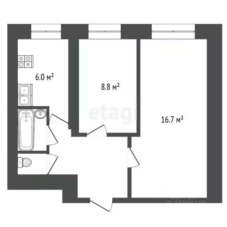 2-к кв. Самарская область, Самара пос. Управленческий, ул. Имени ... - Фото 2