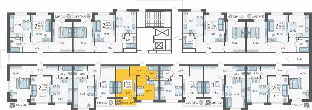 1-комнатная квартира: Краснодар, жилой комплекс Смородина (32.95 м) - Фото 1