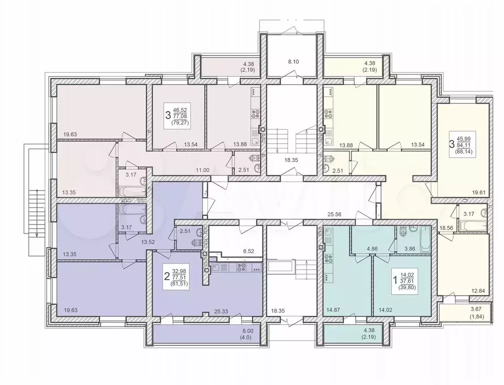 2-к. квартира, 81,5 м, 1/4 эт. - Фото 1