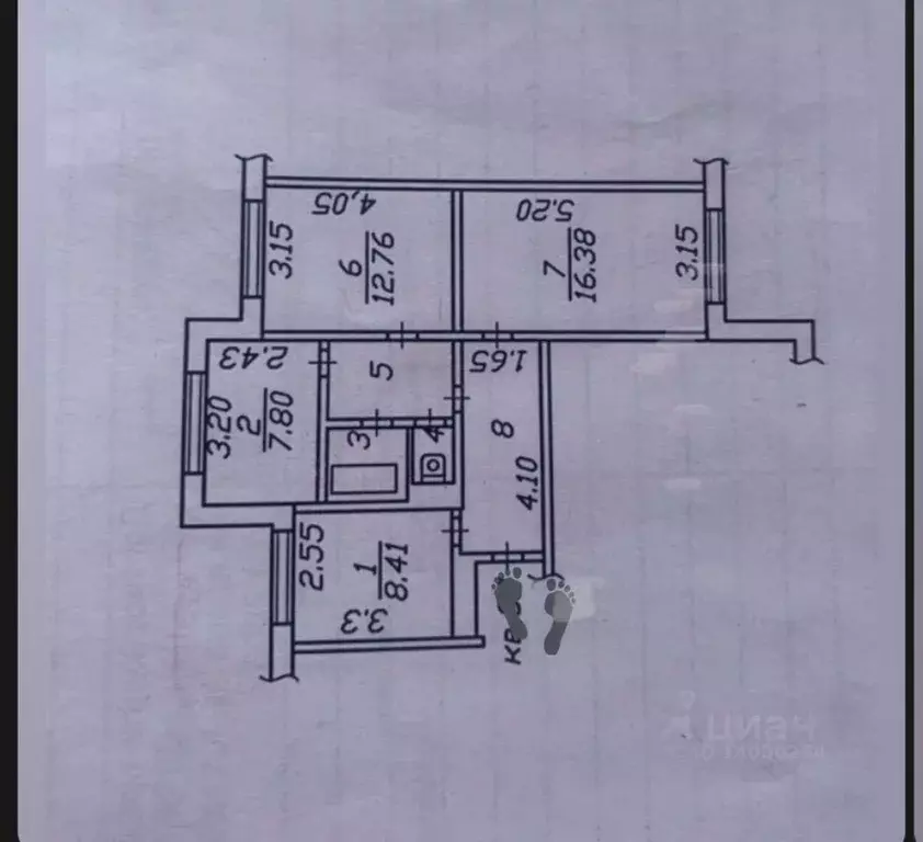 3-к кв. Белгородская область, Старый Оскол Олимпийский мкр, 51 (60.0 ... - Фото 2