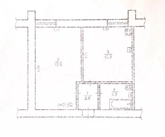 1-к. квартира, 35,6 м, 5/9 эт. - Фото 0