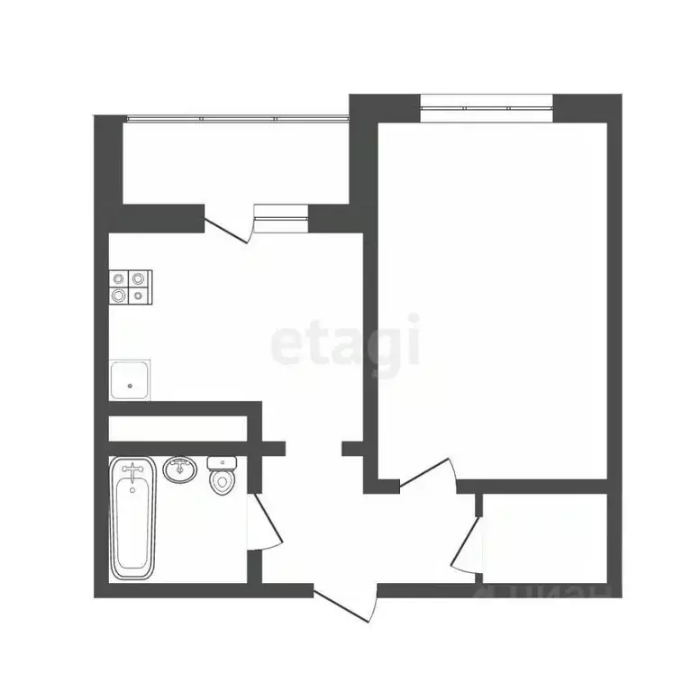 1-к кв. Московская область, Дмитров Имени В.Н. Махалина мкр, 36 (37.3 ... - Фото 2