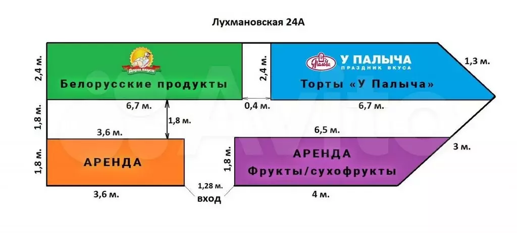 Торговая площадь фрукты сухофрукты продукты - Фото 0