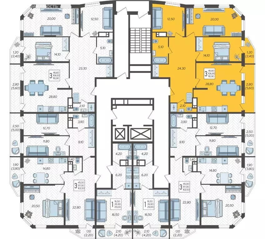 3-комнатная квартира: Краснодар, жилой комплекс Зеленодар, улица ... - Фото 2