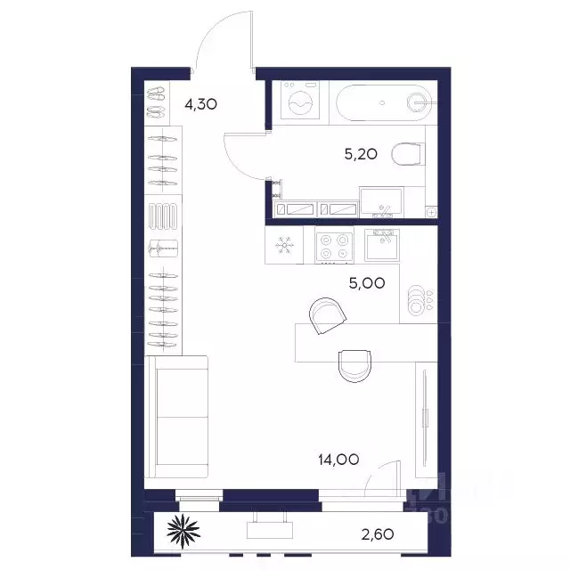 1-к кв. Пензенская область, Пенза Засурье мкр, Лес жилой комплекс ... - Фото 1