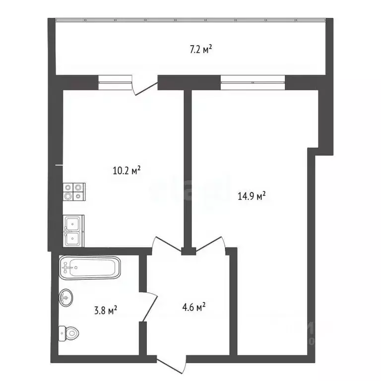 1-к кв. Ярославская область, Ярославль пос. Норское, ул. 1-я ... - Фото 2