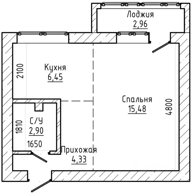 1-к кв. Кабардино-Балкария, Нальчик ул. Кирова (29.0 м) - Фото 2
