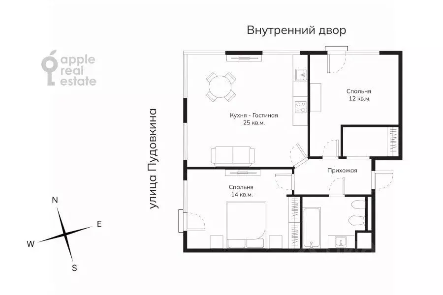 3-к кв. Москва Воробьевское ш., 4 (70.0 м) - Фото 2