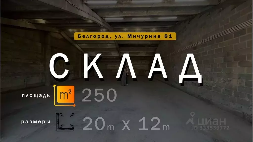 Склад в Белгородская область, Белгород ул. Мичурина, 81 (250 м) - Фото 1