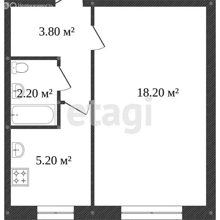 1-комнатная квартира: Нижний Новгород, улица Дружаева, 15 (29.8 м) - Фото 1
