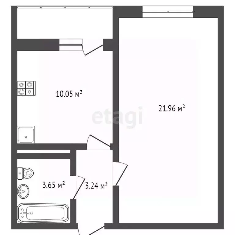 1-к кв. Оренбургская область, Оренбург Просторная ул., 25/1 (41.0 м) - Фото 2