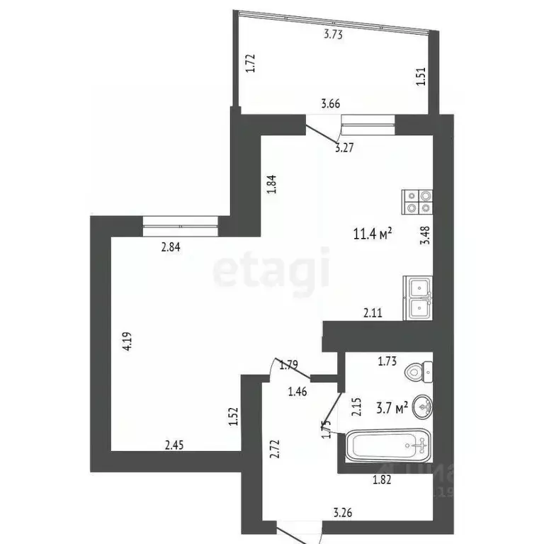 Студия Мордовия, Саранск просп. Российской Армии, 2 (33.4 м) - Фото 1