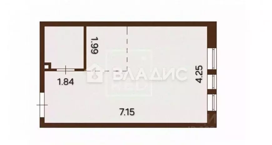 Студия Москва Новоостаповская ул., 20 (30.2 м) - Фото 2